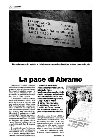 Nuova Politica - La pace di Abramo pagina 21